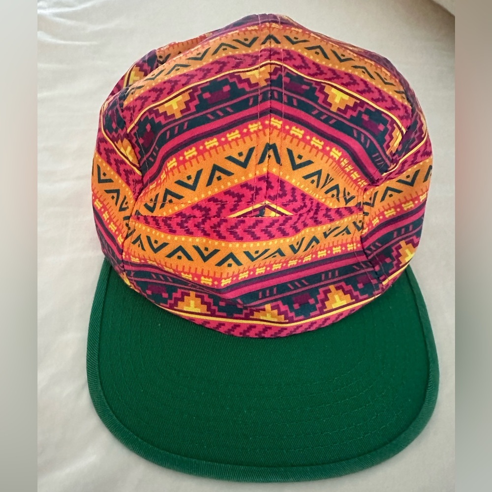 Chuck Aztec Five-Panel Cap with Green Brim